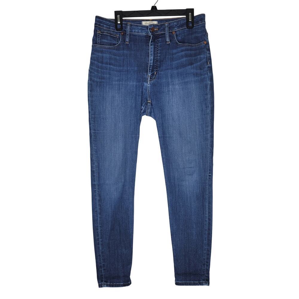 Madewell Jeans Womens 30 (34) Curvy High Rise Skinny Blue Denim Stretch Comfort